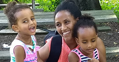 Mother with children in Philadelphia gets education with Beyond Literacy to succeed in life in Philadelphia